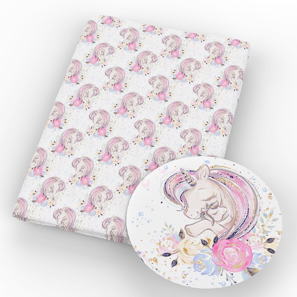 50*145cm Polyester&cotton Unicorn Printed Fabric Sewing Quilt Fabric DIY Patchwork Cloth Baby Clothes Bags Material,c8677: 1073199001