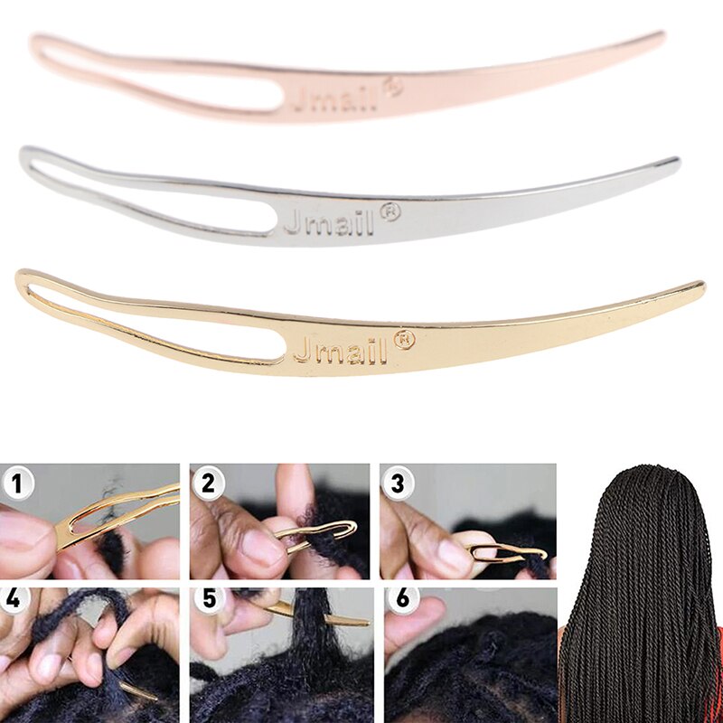 Dreadlocks Tool Craft Sisterlocks Crochet Braid Hair Interlocking Tools Curved Hair Needle For Your Locs Easy
