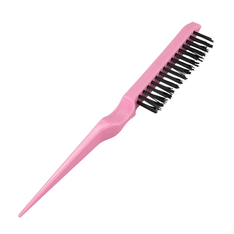 2 stk pro salong frisør erting tilbake hår gre børste slim line styling kam - lilla og rosa