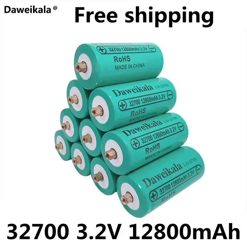 32700 12800mAh 3.2V lifepo4 rechargeable batteries lithium iron phosphate power batteries with screws