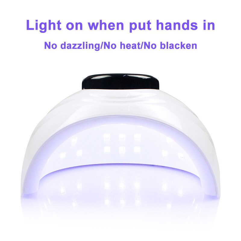 Uv Nagel Droger Met 42 Leds Lamp Nagel Voor Nagel Gel Polish Drogen Lamp Met Telefoon Houder Sneldrogend motion Sensing Nail Lamp