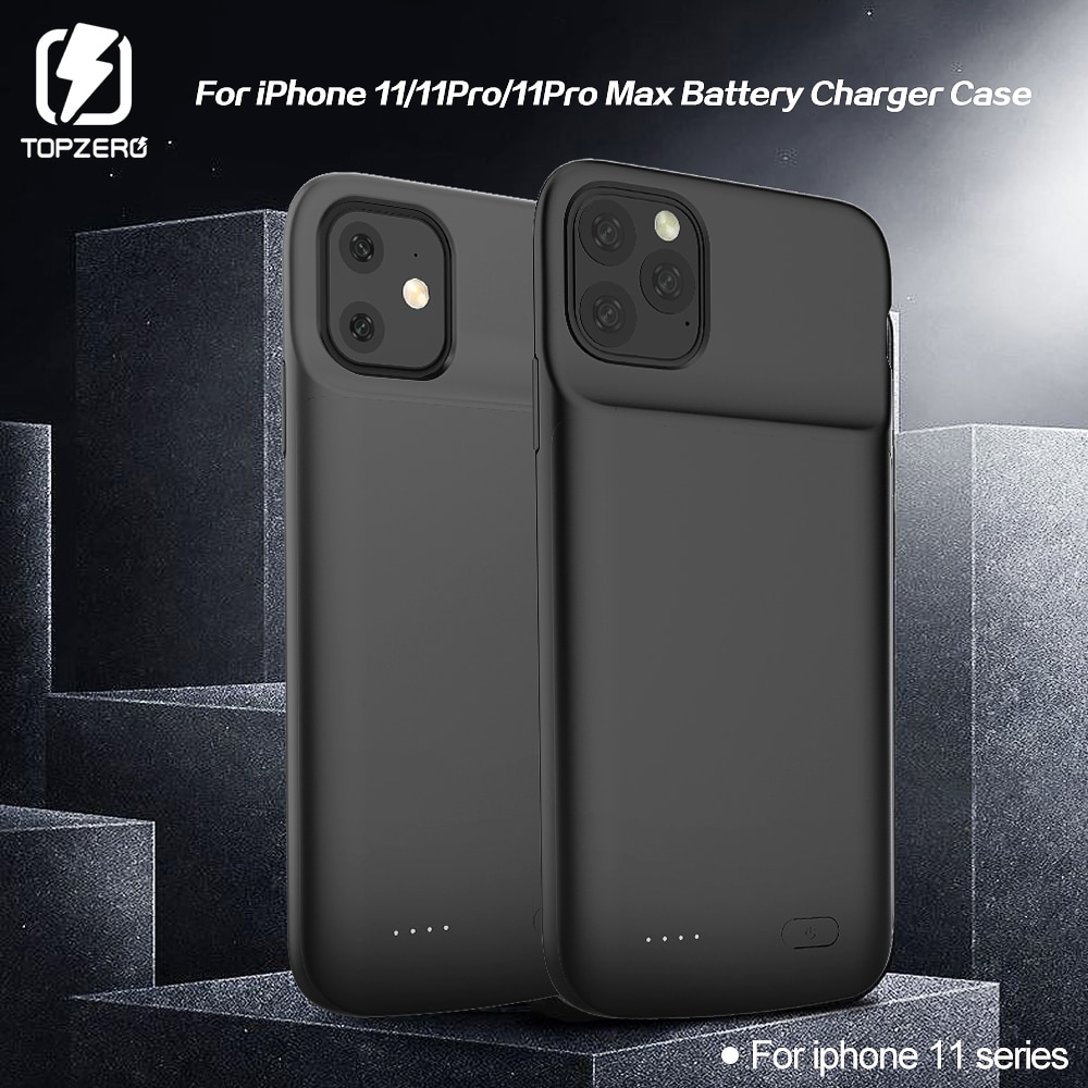Batterij Case Voor Iphone 11 Pro Batterij Oplader Voor Iphone 11 Pro Max Zachte Siliconen Opladen Externe Back Cover power Bank