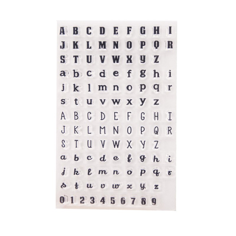 1 Set Van Transparante Letters Siliconen Clear Stempel Voor Scrapbooking Album Diy Craft Achtergrond Decoratie Rubber Stamp