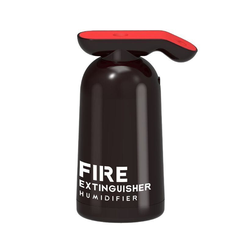 Fire Extinguisher Shape Car Air Humidifier USB Mist Maker Fogger Ultrasonic Cool Water Aroma Diffuser for Home: Black