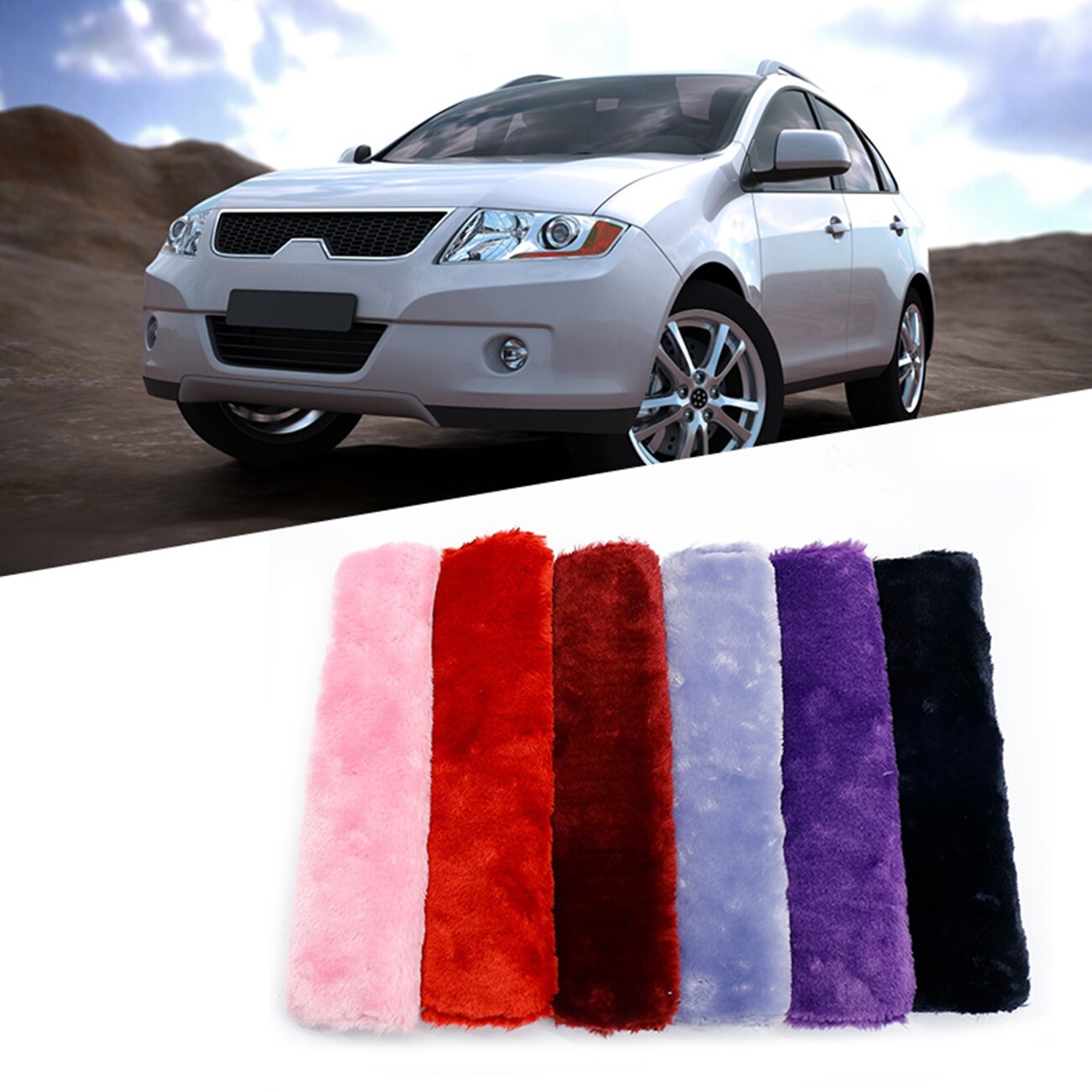2 pçs do carro universal cinto de segurança capa fofo auto cinto de segurança almofada de ombro almofada de pelúcia protetor universal