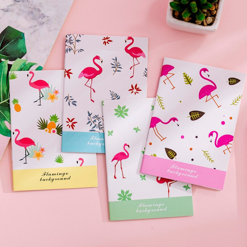 (4 Pieces/lot) Korean Mini Notebook Soft Copy Student Portable Notebook Small Book Cute School Supplies Kids Prize