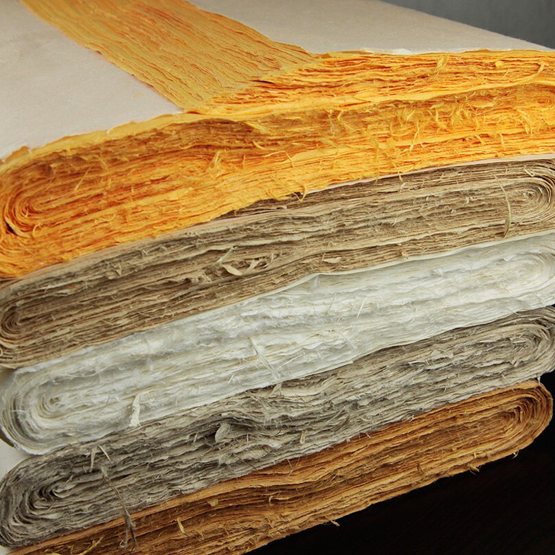 Papel de colore chino Yunlong, lienzo de artista de papel de cáñamo de fibra larga, papel de pintura de caligrafía