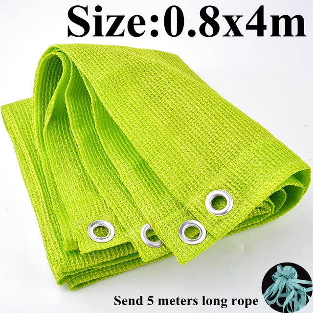 Filet d'ombrage Anti-UV vert, auvent d'extérieur, jardin, Patio, piscine, tente de Camping, filet d'ombrage pour plantes succulentes: 0.8x4m