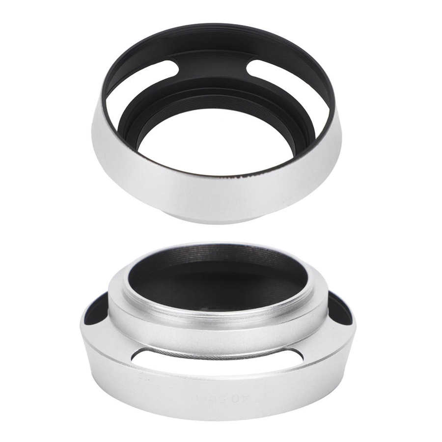 2 pièces en alliage d'aluminium évider le capot d'objectif 40 5 mm pour l'argent d'appareil-photo