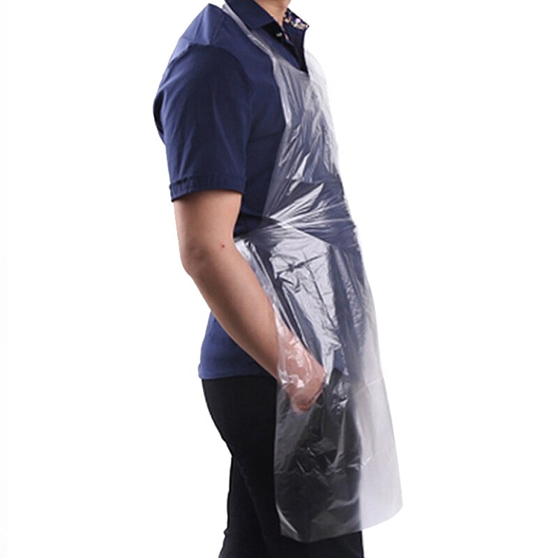 100 pièces jetables coiffeur tabliers imperméable hommes femmes coiffure Cape ménage tablier robe beauté Spa coupe de cheveux tablier