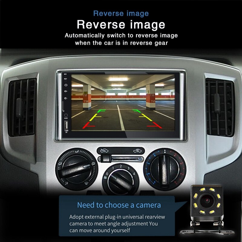 7 inch universele autoradio met  mp5 bluetooth-spelers, achteruitrij-hd-sn-speler