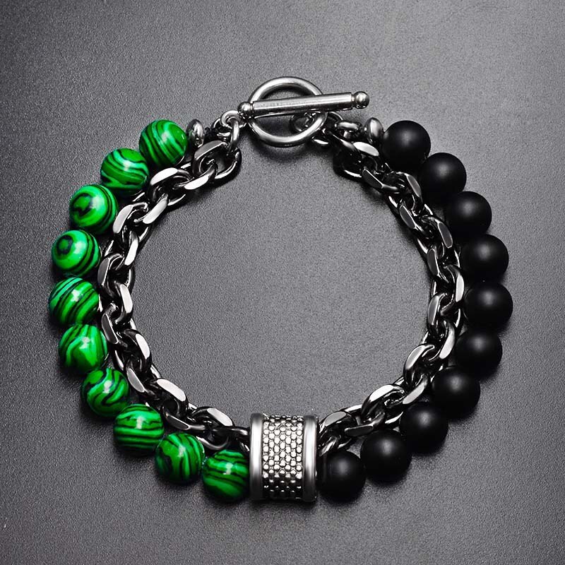 Natuursteen Kralen Mannen Accessoires Roestvrij Staal Vrouwen Armband Bracciale Uomo Bileklik Armbanden For A Vrouwen Sieraden