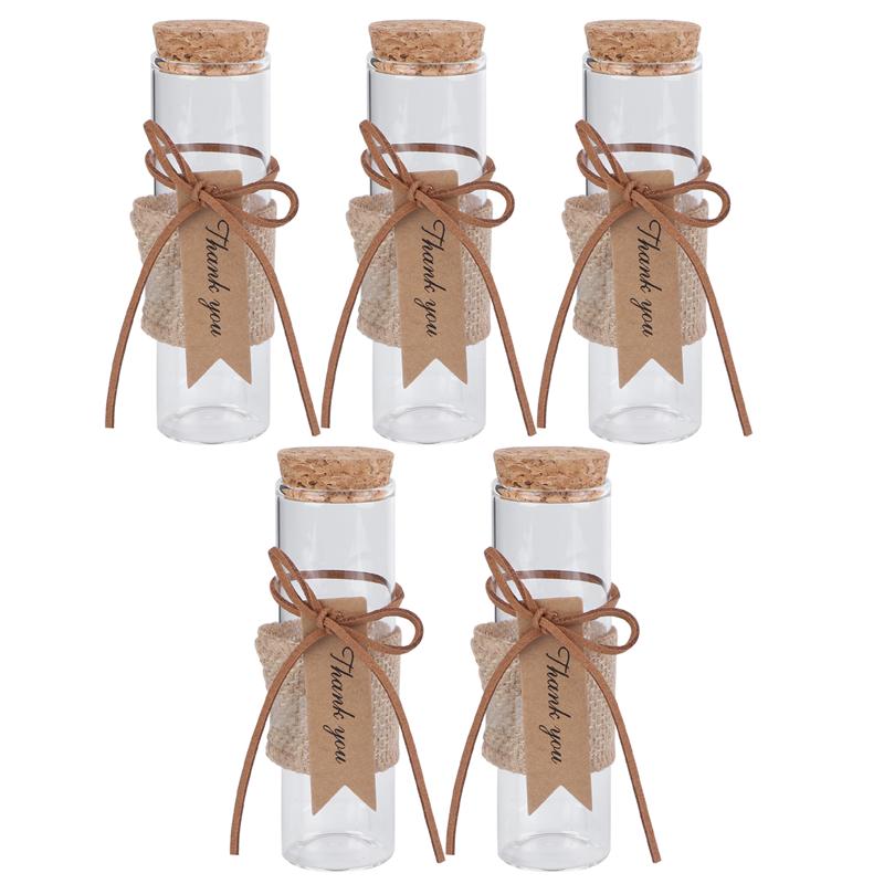 5Pcs Unique Decorative Glass Candy Bottle Candy Bottle Storage Bottle for Home Party