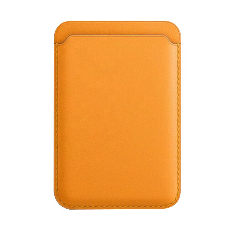 Card Bag Leather Magnetic Card Holder For iPhone 12 Back Wallet Case Card Pocket Holder for iPhone 12 Pro Max Mini Case: Khaki