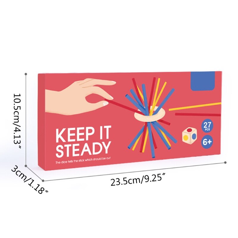 1 Set Houten Stokken Steady Stapelen Spel Speelgoed Voor Kinderen Balans Geduld Hand Vaardigheden Training Puzzel