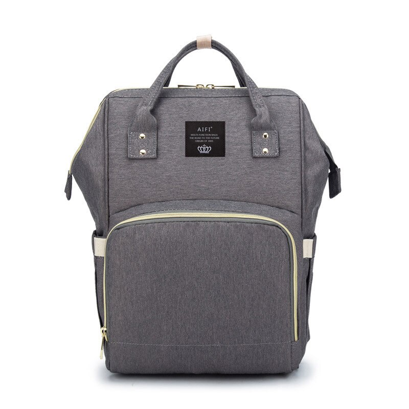 Stijl Luiertas Multifunctionele Mother 'S Tas Mode Mama Zuigfles Rugzak Aiaper Rugzak: Dark Gray