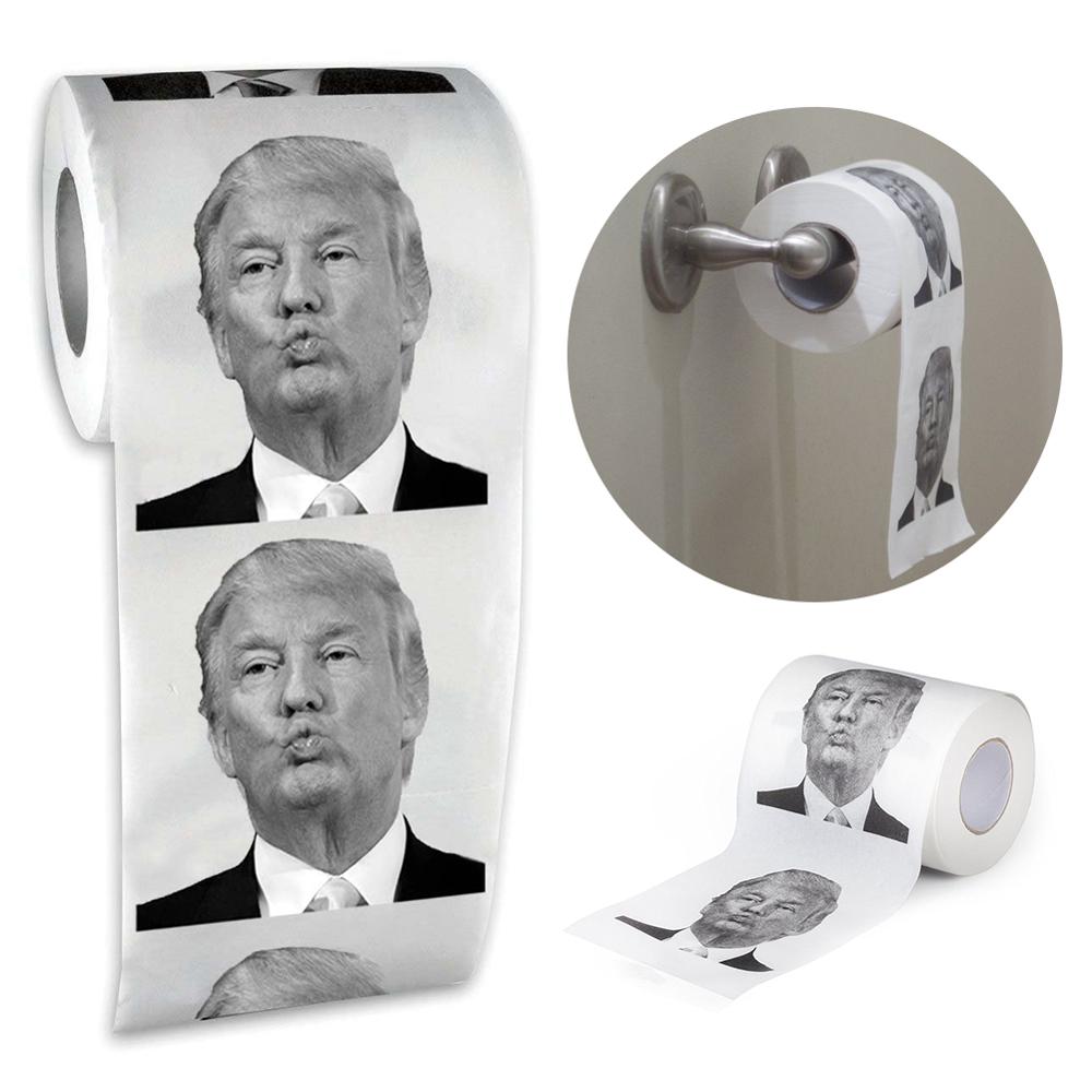 Président papier toilette rouleau Gag blague Unique papier toilette fournitures pour la maison papiers à rouler papier hygiénique drôle