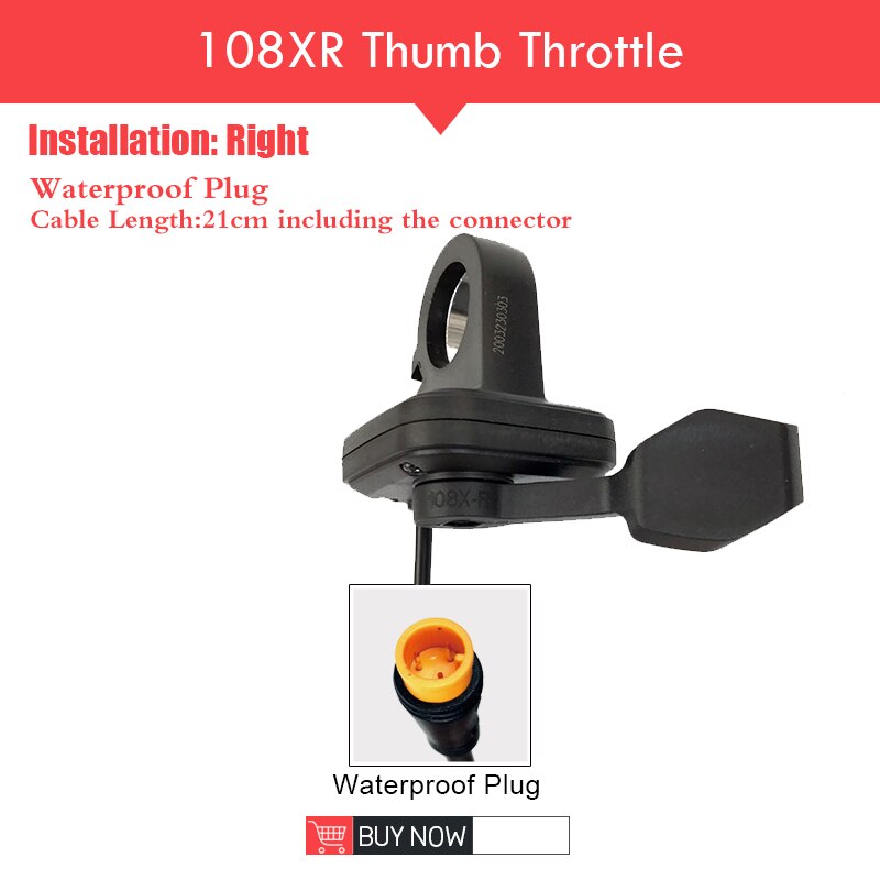 Electric Bicycle Finger Thumb Throttle ebike Whole Throttle Half Twist Throttle Handle for Electric Scooter Bike Conversion Kit: 108XR WP