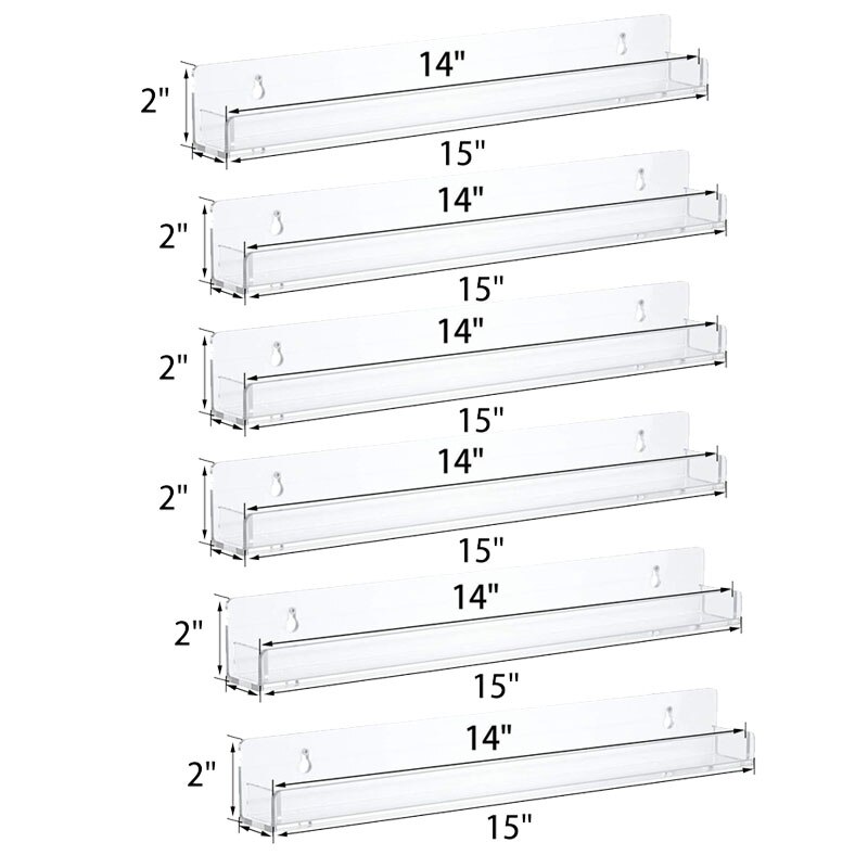 QWORK® 6 Stück A4 Acryl Tischaufsteller mit Solide Sockel