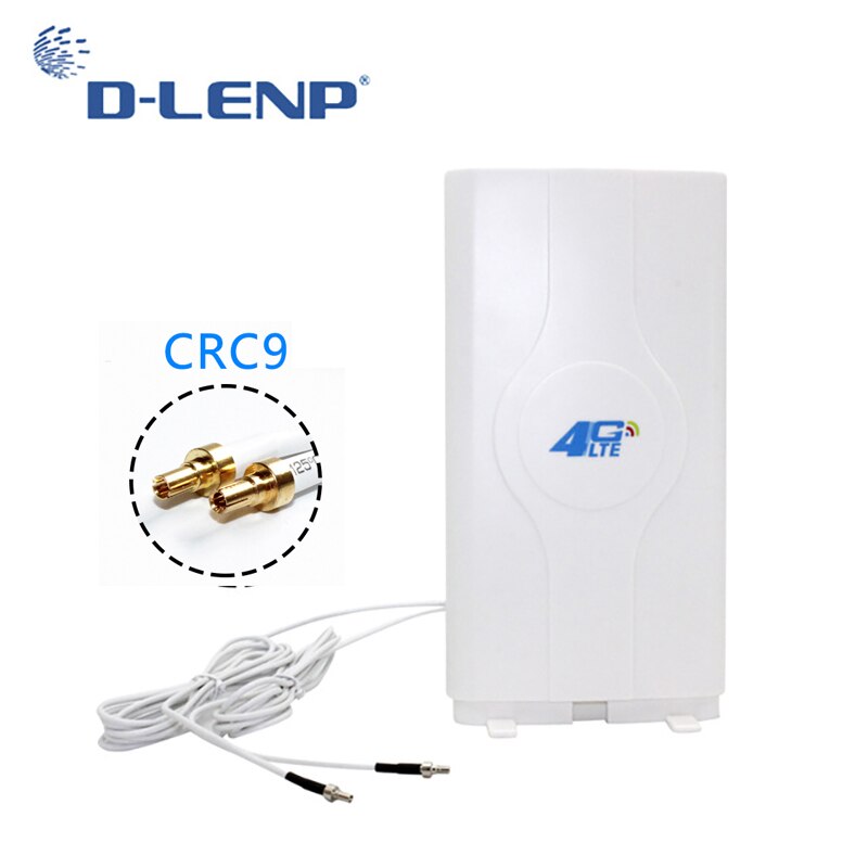 Dlenp 4g lte mimo antenni 700-2600 mhz ja 2- ts9/  crc 9/  sma urosliitin tehosterokotus paneeli antenni 2m kaapeli 88 dbi: Crc 9 -liitin