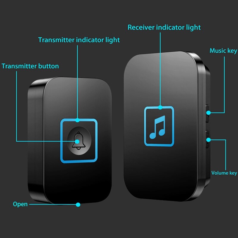 Wireless Doorbell Kit up to 300m - Detectors and Sensors - Electronics
