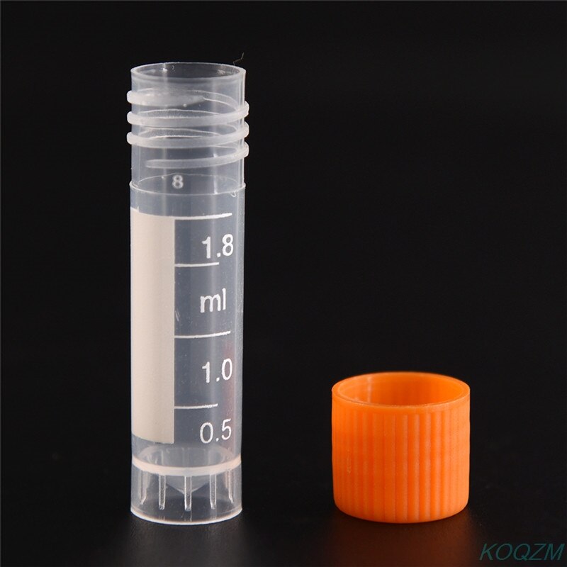 20pcs/set 1.8ml PP Lab Analysis Freezing Tubes Graduation Centrifuge Tube Volume Vials Bottles With Screw Cap