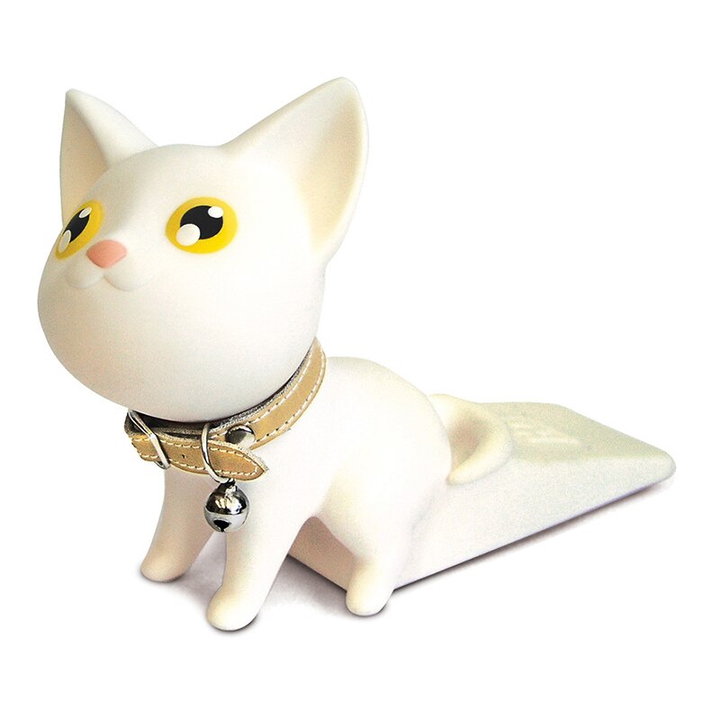 Leuke Hond Kat Deurstopper Deurstop Wedge Cartoon Puppy Deuren Stop Sterke Grip Antislip Holder Stopper Veiligheid Guard: White cat