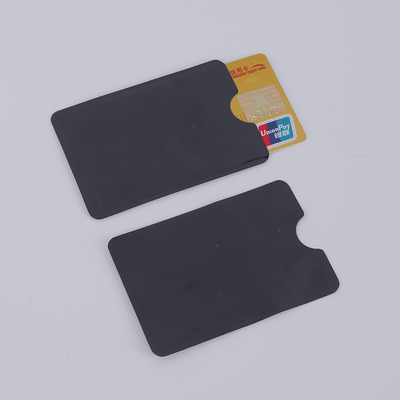 Funda para tarjeta antiescaneo, Protector de tarjeta RFID NFC de crédito, papel de aluminio antimagnético, tarjetero portátil para tarjetas bancarias, 10 Uds.