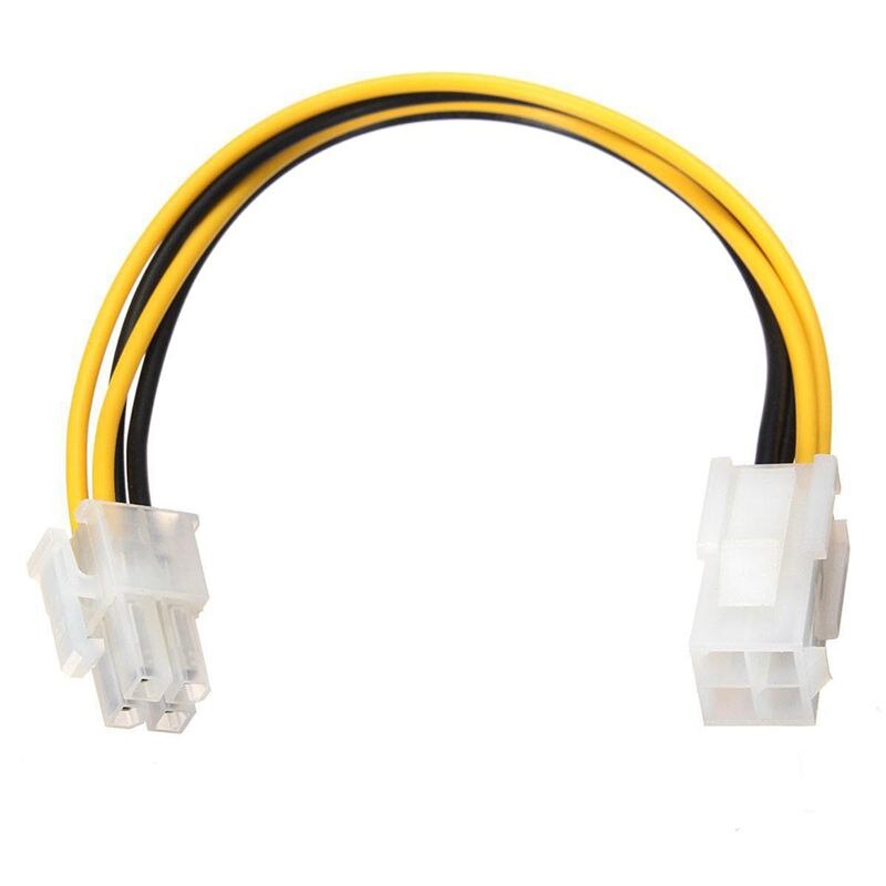 ATX 4-Pin Male to Female Power Supply Extension Cable Cord Connector Adapter 8in