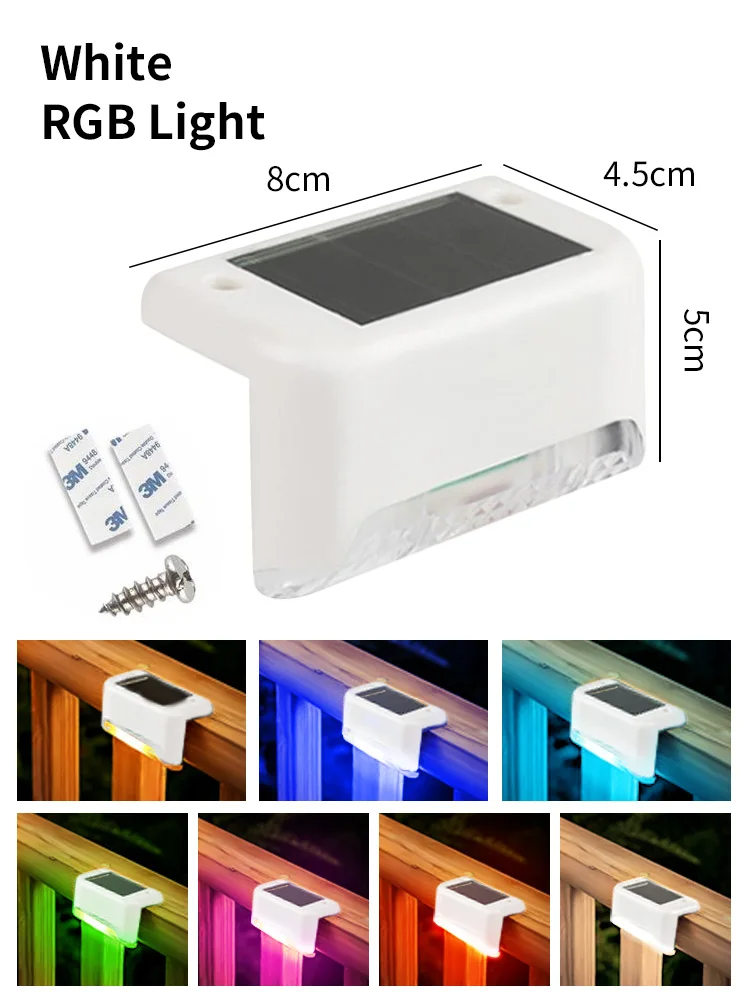 LED solaire étape lumières extérieure clôture lumière jardin décoratif applique étanche pour cour cour voie garde-corps éclairage