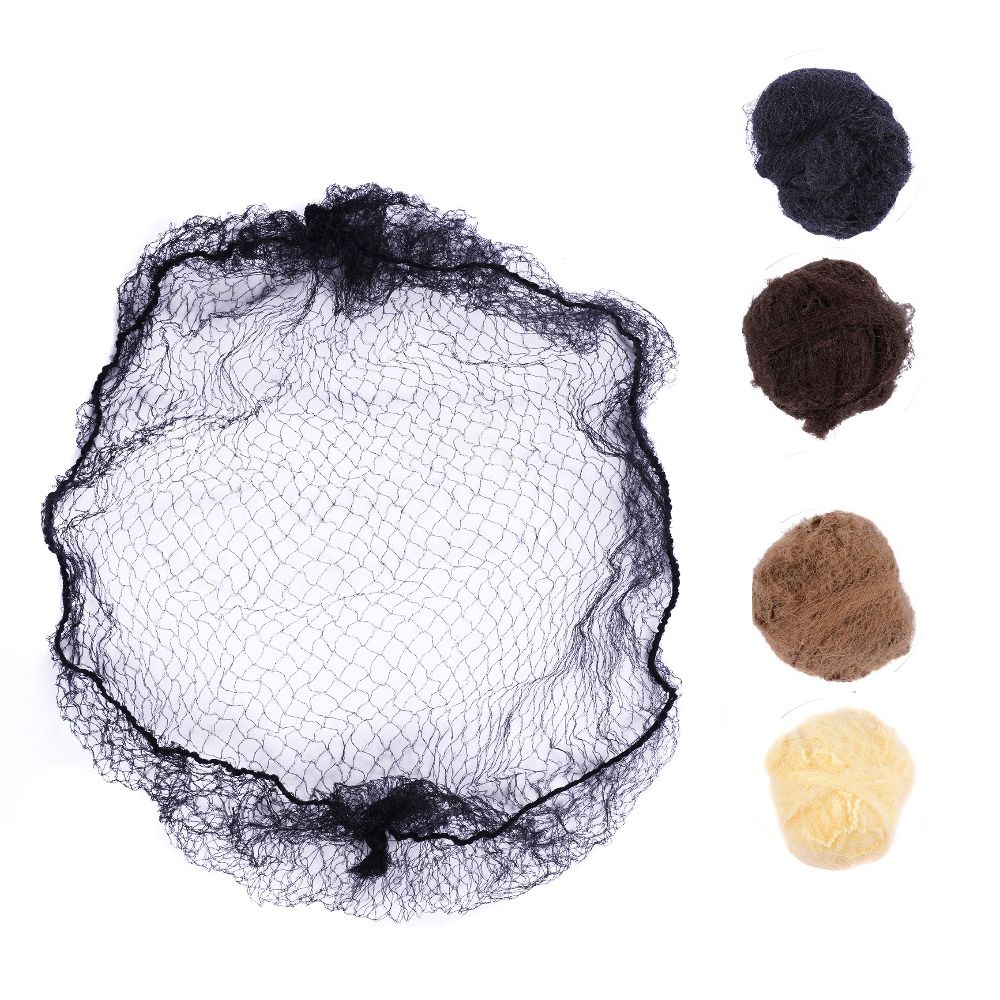 Malla de nailon desechable para pelucas, malla Invisible para el pelo, herramienta de peinado para moño, 5mm, 20 pulgadas, 20 piezas