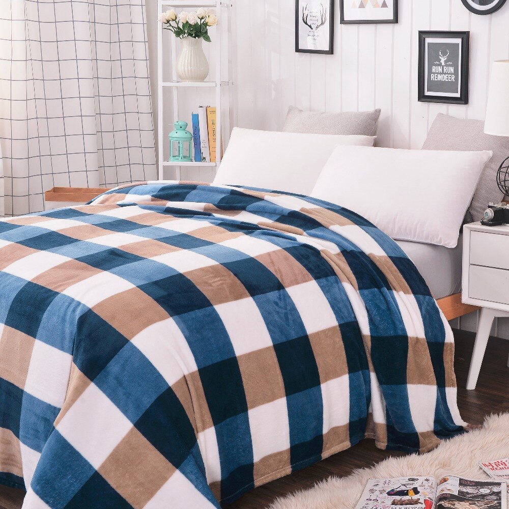 Lrea Thuis Textiel Coral Fleece Deken Op Het Bed Zachte Plaid Warme Winter Sofa Travel Plaid Sprei
