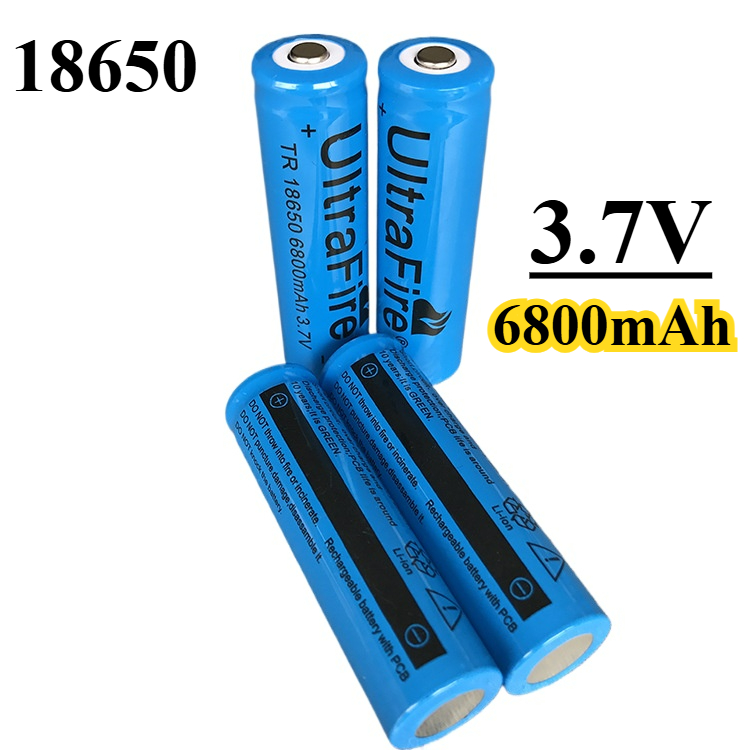 Akumulator litowo-jonowy UltraFire 18650 6800 mAh – duża pojemność do latarki/latarki (certyfikat CE i akumulator)