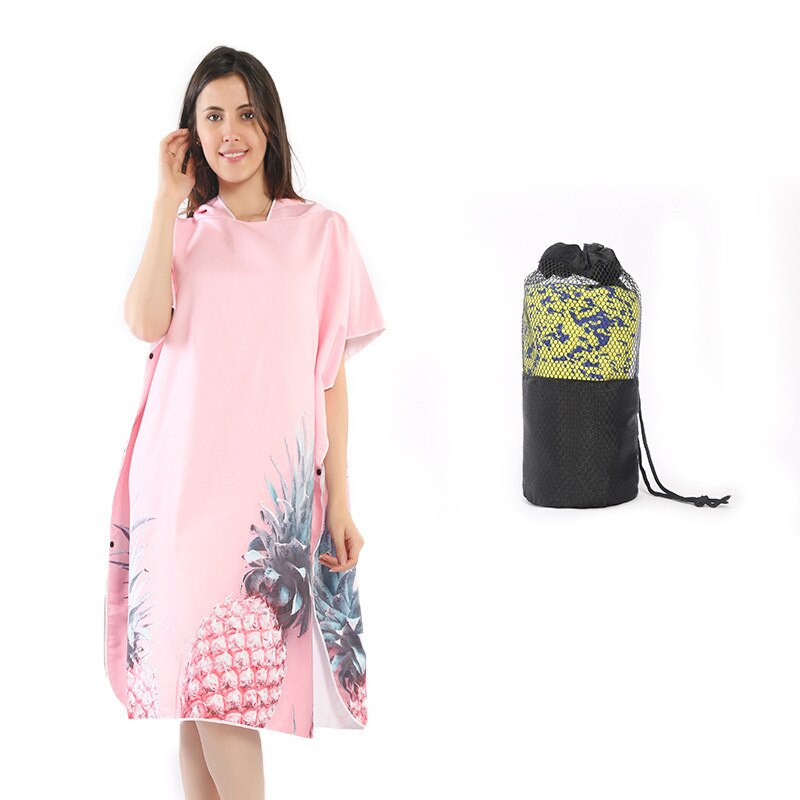 Szybkoschnący szlafrok kąpielowy, ręcznik plażowy z kapturem, ręcznik plażowy dla dorosłych, ponczo, ręczniki damskie, męskie, peleryna robić pływania: 4