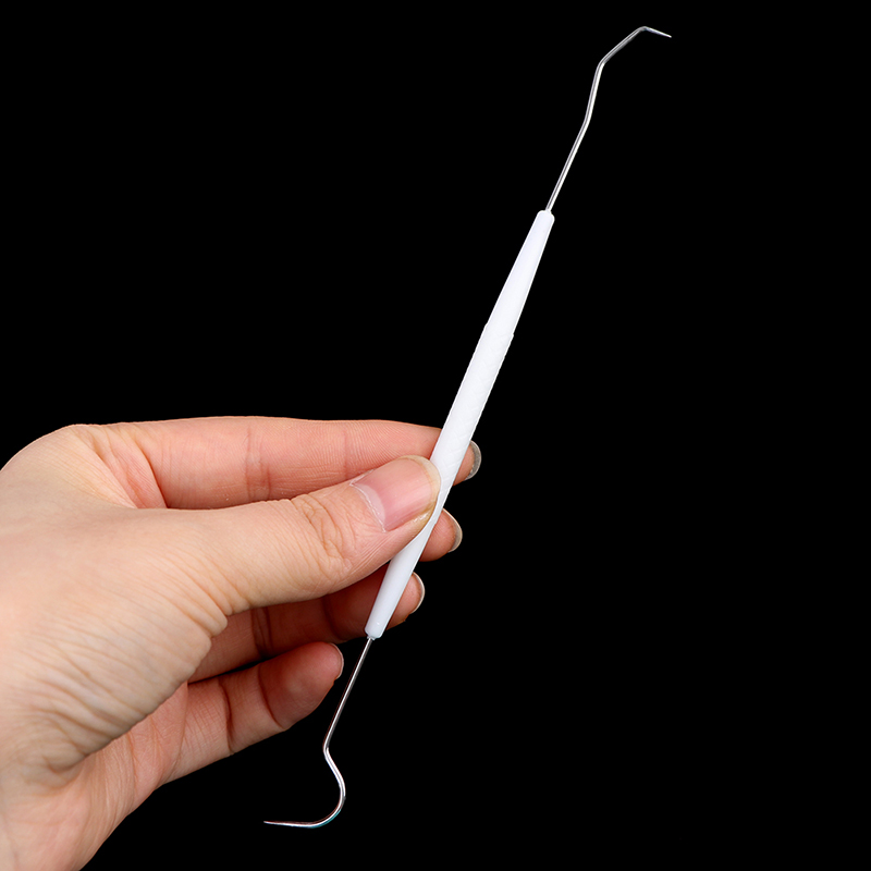 5 kpl/erä ruostumaton teräs kaksipäät hammaslääkärin hampaat puhtaat hygienia explorer anturi koukku poiminta hammasinstrumentti hammaslääkärin työkalu