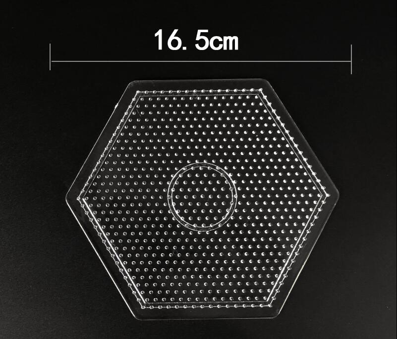 5 millimetri Perline Hama fusibile Perline Per I Bambini Del Mestiere Perline Fusibili Tavole Forate Modelli Di Puzzle FAI DA TE Giocattolo Puzzle Modello: Large hexagon