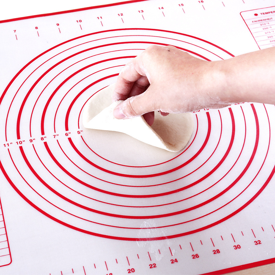 Silicone Pad Kneading Pad Fondant Mat with Scale Non-stick Baking Tool Baking Accessories