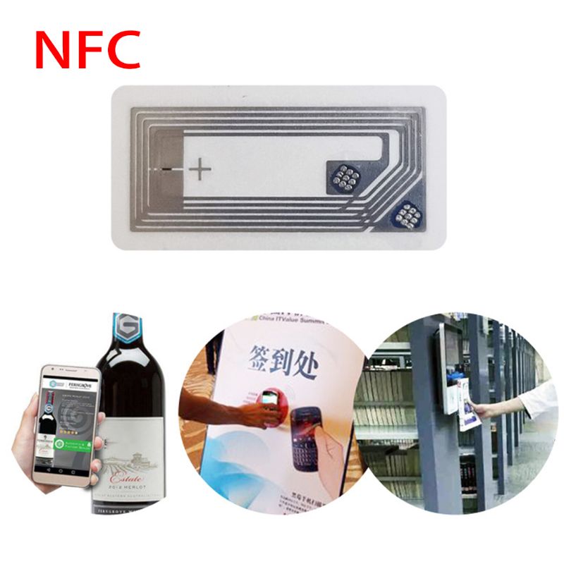 Rfid Nfc Kleine Tag 13.56Mhz 10X20Mm Transparant Ntag213 Sticker -100 Stks/partij 28GE