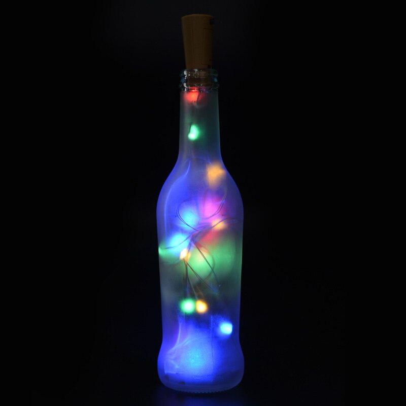 1M 2M 20 LED Garland String Fairy Lights Wine Cork String Lights Lamp for Glass Bottle Christmas Tree Wedding Party Decoration: 4 colors / 2M 20 LED