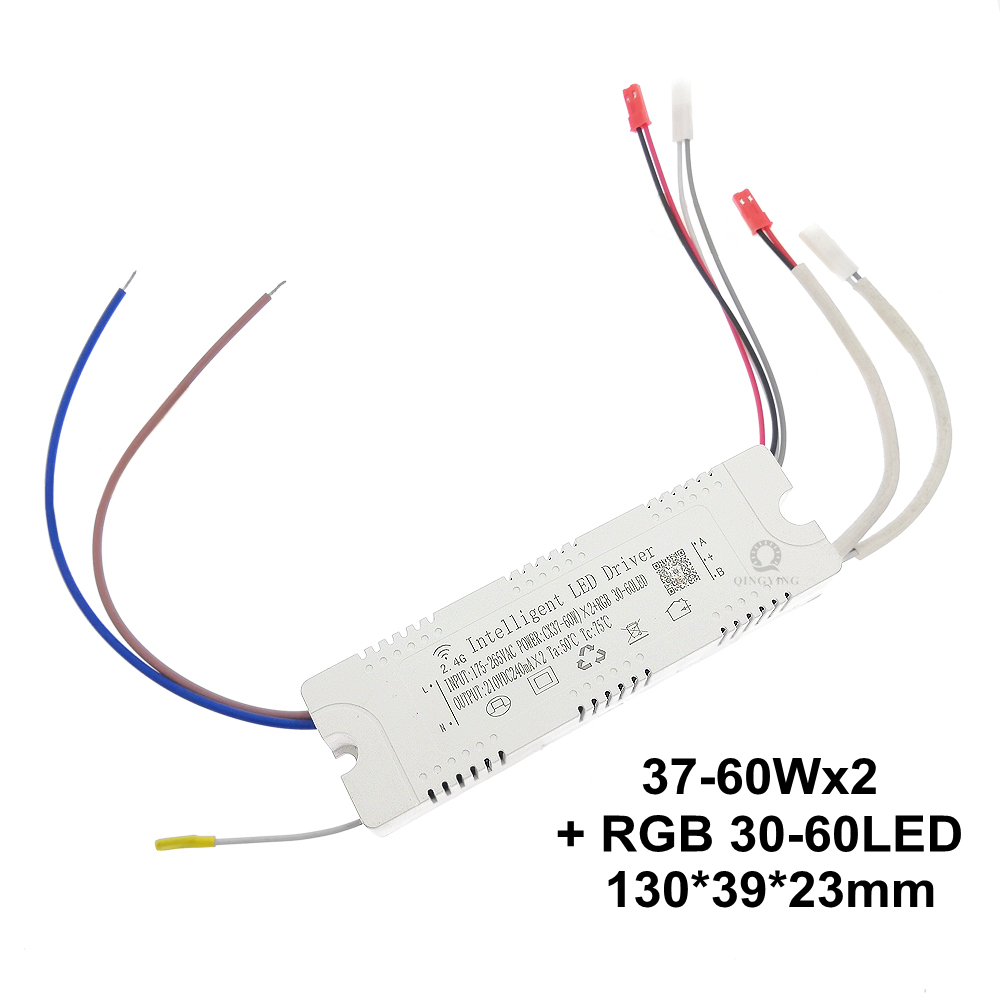 Télécommande et télécommande intelligente LED, variateur LED 2.4G, 25-40Wx2 x4 ino -50Wx2 x4 x6 ino -60Wx2 x4 x6 + RGB 30-60LED, gradation et document-Chan, 1 pièce: Bleu