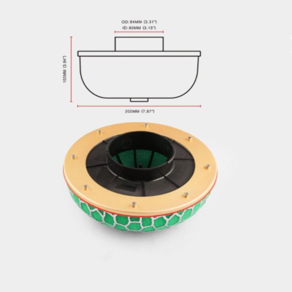 PRORAM Universal 80mm ID Neck Performance High Flow Induction Cone Air Filter, Black