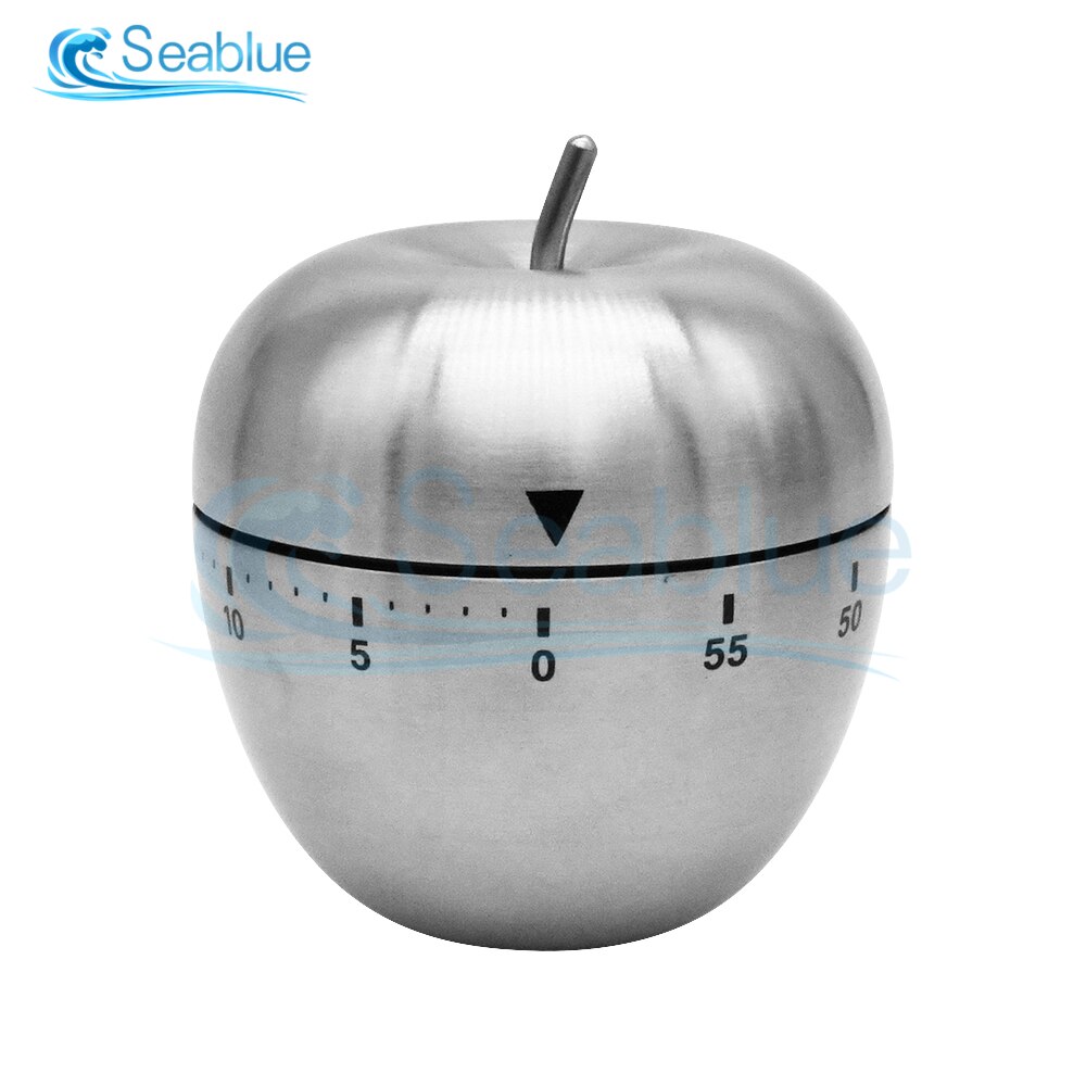 Cooking Tools Kitchen Timer Stainless Steel Egg Alarm Clock Reminder 60 Minutes Mechanical Alarm Time Clock Counting