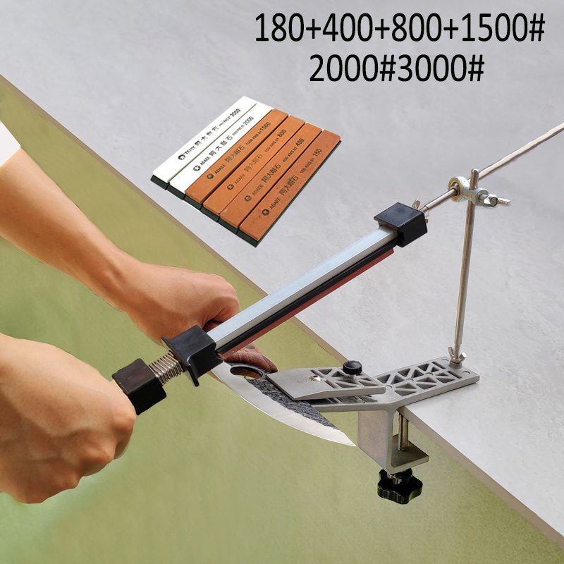 Sharpener Improved Fixed Angle Sharpener Knife Sharpener Sharpening System White Corundum Oil Stone GT: 6YOU