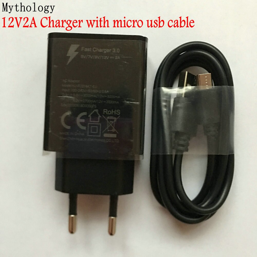 Adaptador de alimentação para doogee original s60 lite bl12000 viagem carga rápida plugue da ue adaptador micro cabo usb 12v 2a