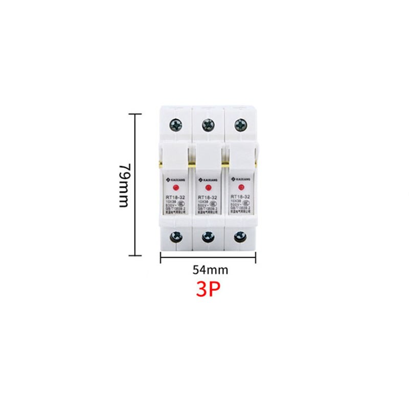 RT18 32X AC 32A 64A 1 Pole DIN Rail Mount Fuse Holder Base Fuse bases fuse holders 500V: RT18 3P / 63A