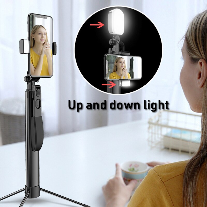 YUNAO A21 Handheld gimbal selfie stick support remote control Rechargeable bluetooth selfie stick tripod for phone selfie