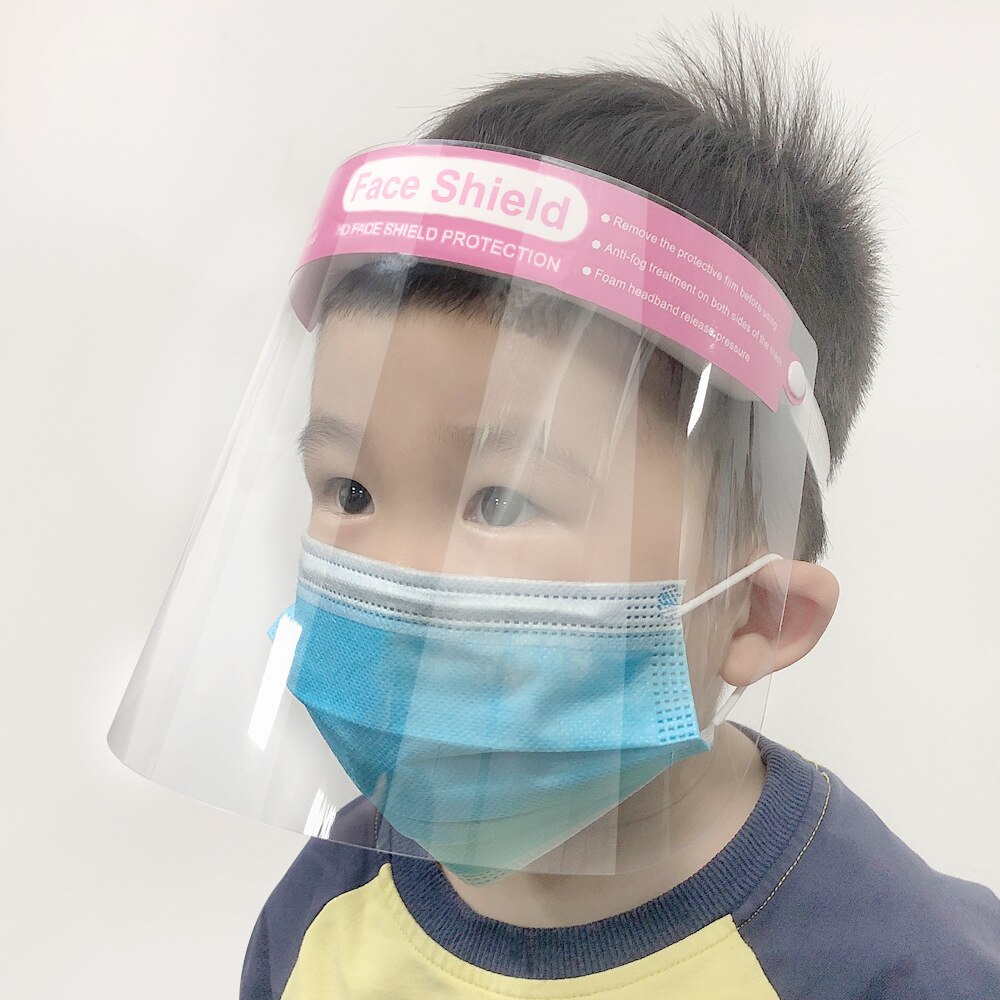 2pcs 10pcs Children Faceshield Clear Full Face Cover Prevent Anti-fogging anti-splash Anti-dust adjustable Eyes Sheild Cover