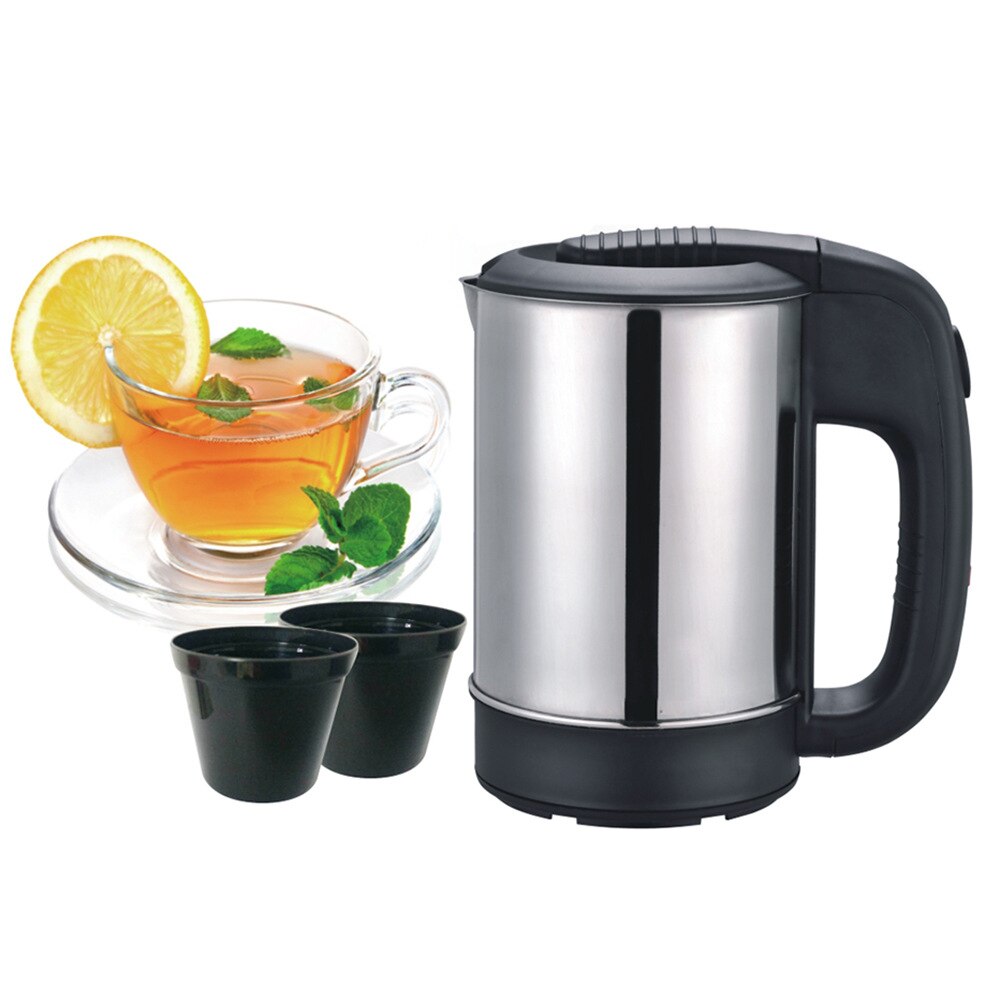 0.5L Travel Kettle Mini Electric Kettle Stainless Steel Cordless Portable Heating Electric Water Boiler Teapot Pot
