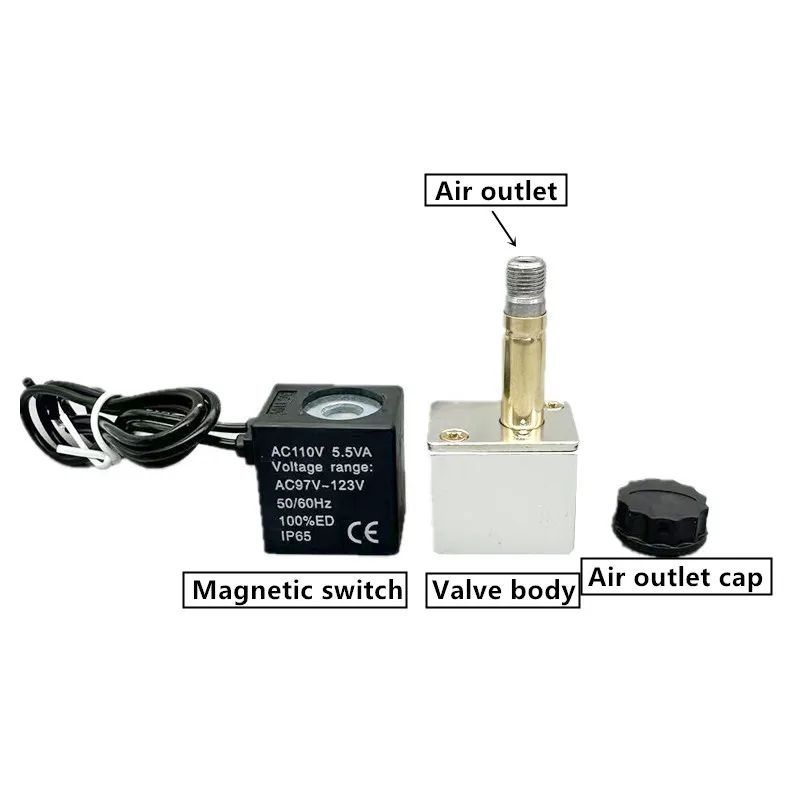 2 v 025-06t normalt åben 12v magnetventil 1/8 " 24v 110v 220v 380v 1- vejs ventil pneumatiske ventiler til vand, luft, gas, tovejs