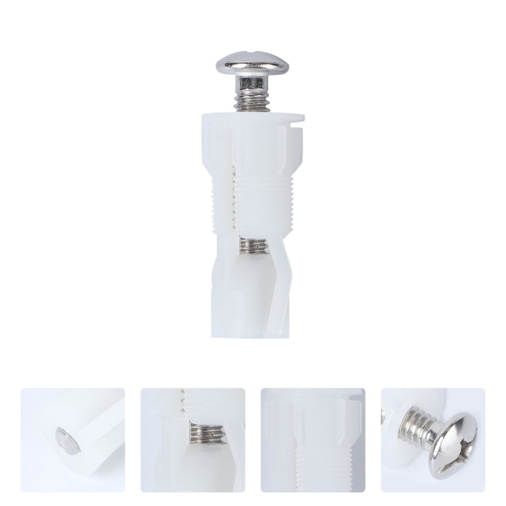 2Pcs Universal Toilet Cover Screws Home Toilet Cover Expanding Nuts Beige